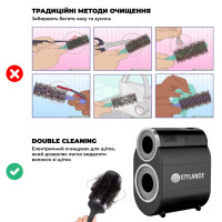 Професійна машинка для очищення та дезінфекції щіток та брашингів Stylance Automatic Hair Brush Double Cleaning 800-001