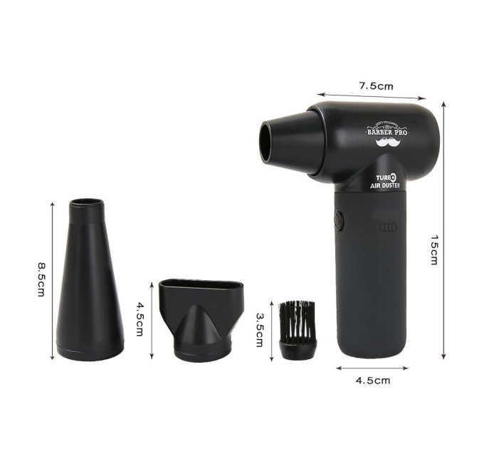 Безпровідний турбо фен-вентилятор Stylance Barber Pro Air Duster 800-004