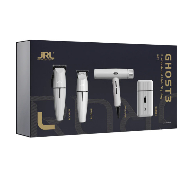 Набор JRL Onyx Ghost Collection 3 (машинка + триммер + шейвер + фен) JRL-GH2024-3