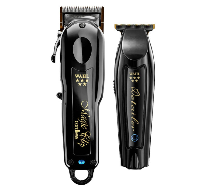 Профессиональный набор машинок WAHL Cordless Barber Combo (Magic Clip Cordless Black + Detailer) 3025726