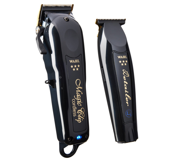 Профессиональный набор машинок WAHL Cordless Barber Combo (Magic Clip Cordless Black + Detailer) 3025726
