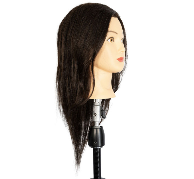 Голова-манекен з натуральним волоссям Exalto Professional Clarisse (35 см, брюнетка) REF1020