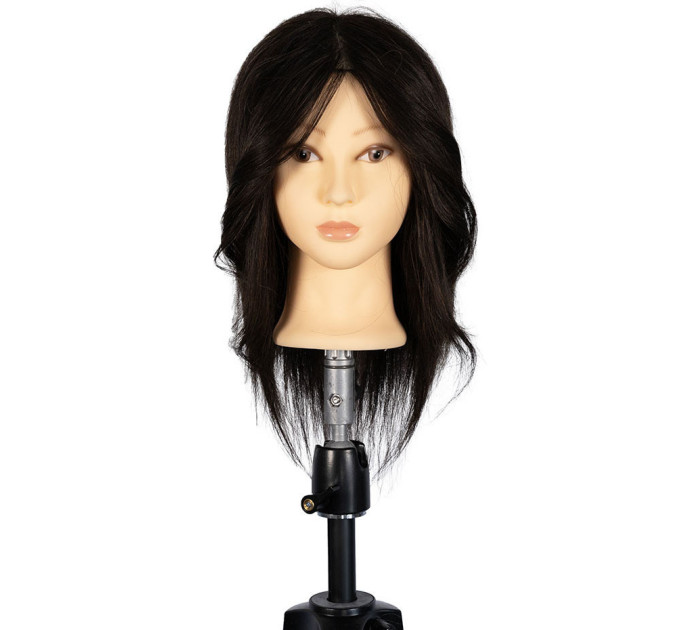 Голова-манекен з натуральним волоссям Exalto Professional Kylie (30-35 см, брюнетка) REF1050