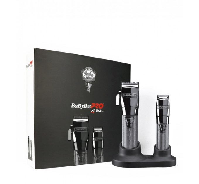 Профессиональный набор BaBylissPRO GunSteelFX Clipper & Trimmer Set Black FX8705E