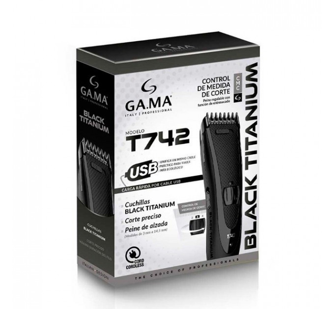 Машинка для стрижки GA.MA T742 Titanium Cordless GM4510